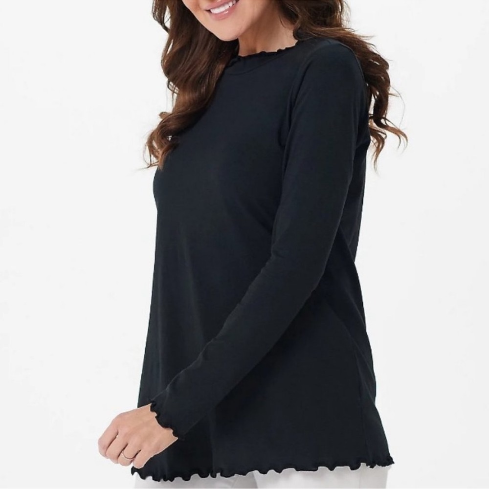 LOGO Goldstein Black Long Sleeve‎ Women's Top